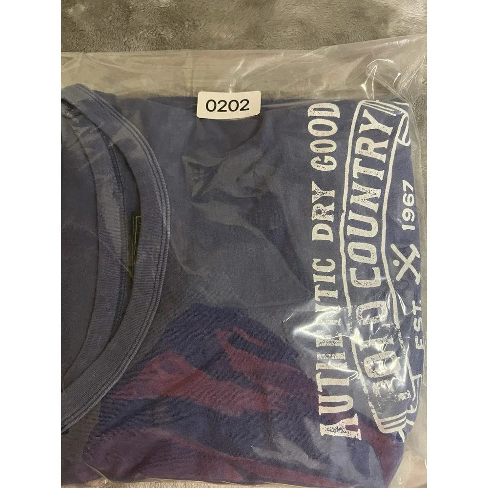 Ralph Lauren Polo Country Men's 3TG Blue Graphic Logo Crew Neck Cotton Tee
